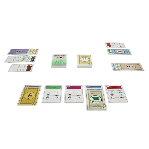 Monopoly Deal Card Game | Quick-Playing Card Game | Fun Games for Families and Kids | Ages 8 and Up | 2 to 5 Players | 15 Mins. | Travel Games