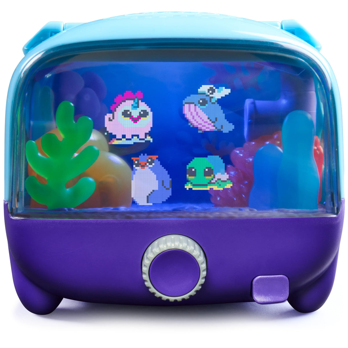 BITZEE Aquarium Interactive Fish Tank Toy & Digital Pet, Ages 5+ | Nurture 30 Virtual Fish, Reacts to Touch, Customize with LED Lights, Screen-Free Responsive Play, Birthday Gift for Kids
