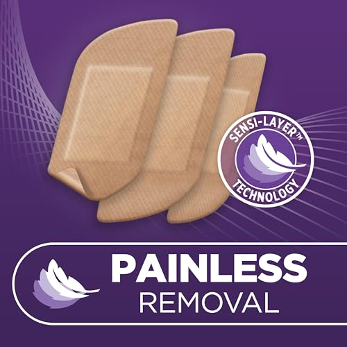 BAND-AID Brand Adhesive Bandages for Sensitive Skin, Extra Large, 7 Count