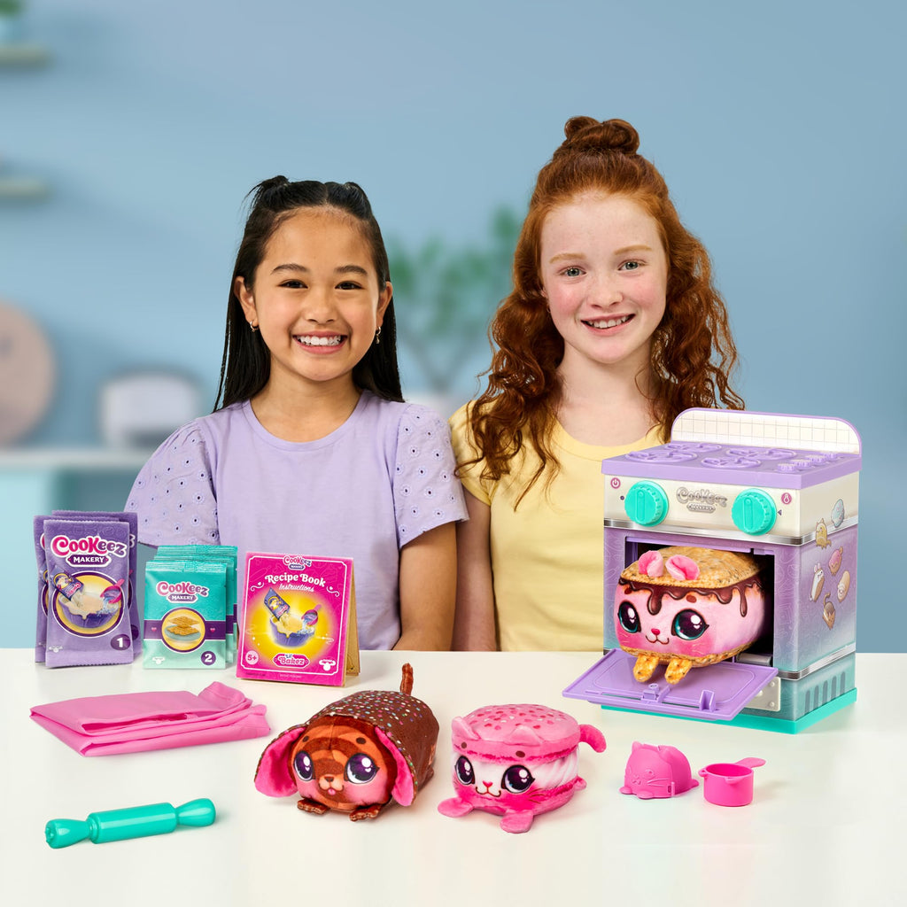 Cookeez Makery Lil' Bakez Multi Pet Playset, Makes 3 Scented Pets | Mix ingredients & mold dough to reveal surprise plush pets, reusable fun; Amazon Exclusive toy for kids
