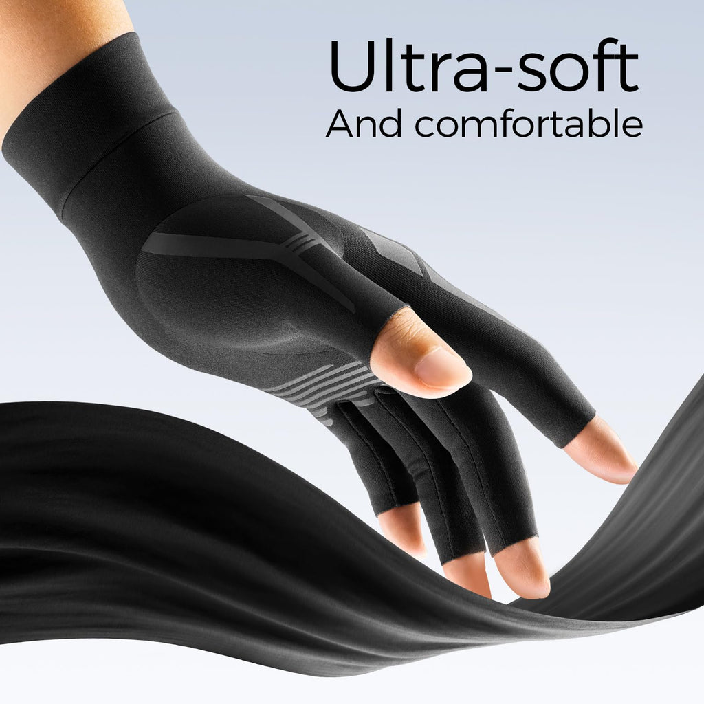 FREETOO All-Around Compression Arthritis Gloves for Women Men for Pain | Carpal Tunnel Relief,Hand Compression,Swelling,Trigger Finger,Edema;Crochet,Typing,Sleeping,Work,Gaming,Driving,Daily Use