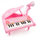 Love&Mini Piano Toys for Girls, 24-Key with Mic, Record & Playback, Ages 3+ | Kids Piano with 22 songs, 8 Percussion Sounds, LED lights, 4 Instrument Modes and Connect to MP3, Phone & Tablet