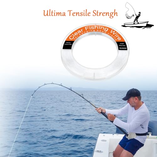 Fishing Line Wire, Clear Monofilament Fishing Line Wire, Nylon Clear Invisible String for Fishing and Hanging Balloons Garland Crafts Decorations WUINOID