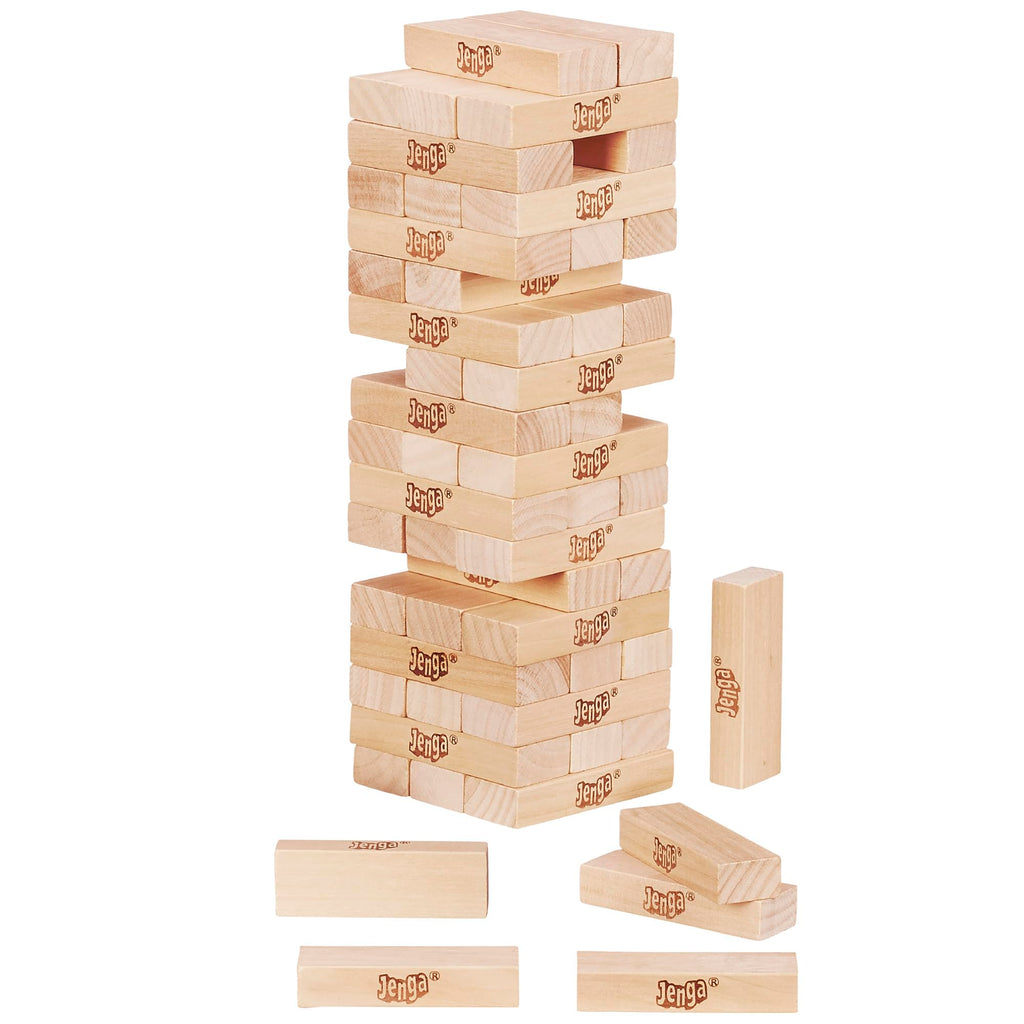 Official Hasbro Games Jenga Game | Digital Die for 6 More Ways to Play | Original Wood Block Game | Stacking Tower | Ages 6+ | 1+ Players | Party Games