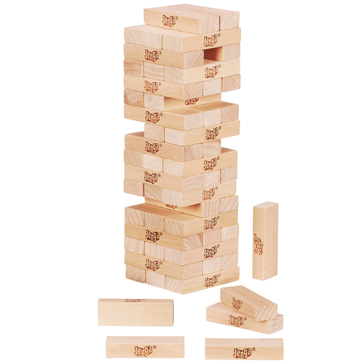 Official Hasbro Games Jenga Game | Digital Die for 6 More Ways to Play | Original Wood Block Game | Stacking Tower | Ages 6+ | 1+ Players | Party Games