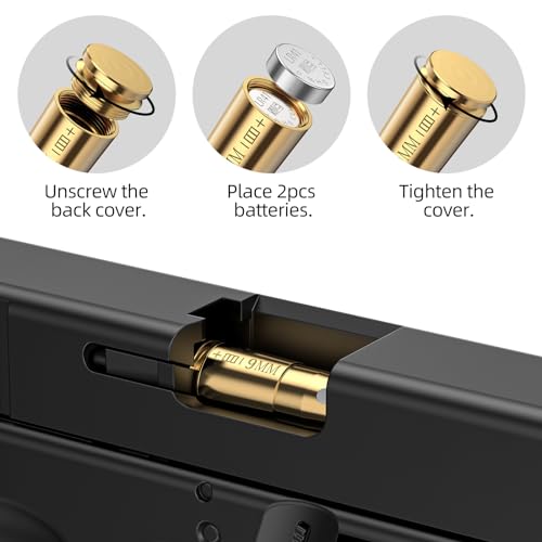 EZshoot Bore Sight Laser 9mm/223 5.56mm/243 308/12-Gauge Red Laser Boresighter with Portable Tin Case and Extra Batteries