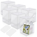 Mlikero Card Deck Cases, 6 Pack Acrylic Commander Deck Box Holding 100+ Sleeved Cards with 6 Dividers, Clear Card Storage Box Fit for MTG, TCG, Sports Cards