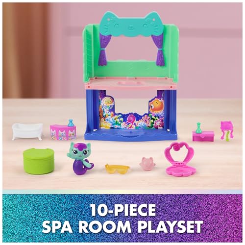Gabby's Dollhouse The Movie, MerCat's Spa-wesome Bathroom Playset Set | Spa-wesome Bathroom Playset, Dollhouse Accessories, Surprise Toy, Imaginative Play, Kids Toys for Girls & Boys Ages 3+