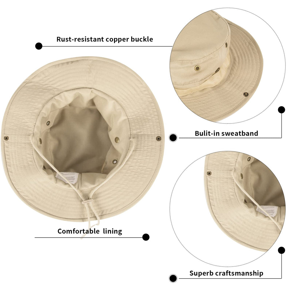 Sun Hats for Men Women Bucket Hat UPF 50+ Boonie Hat Foldable UV Protection Hiking Beach Fishing Summer Safari