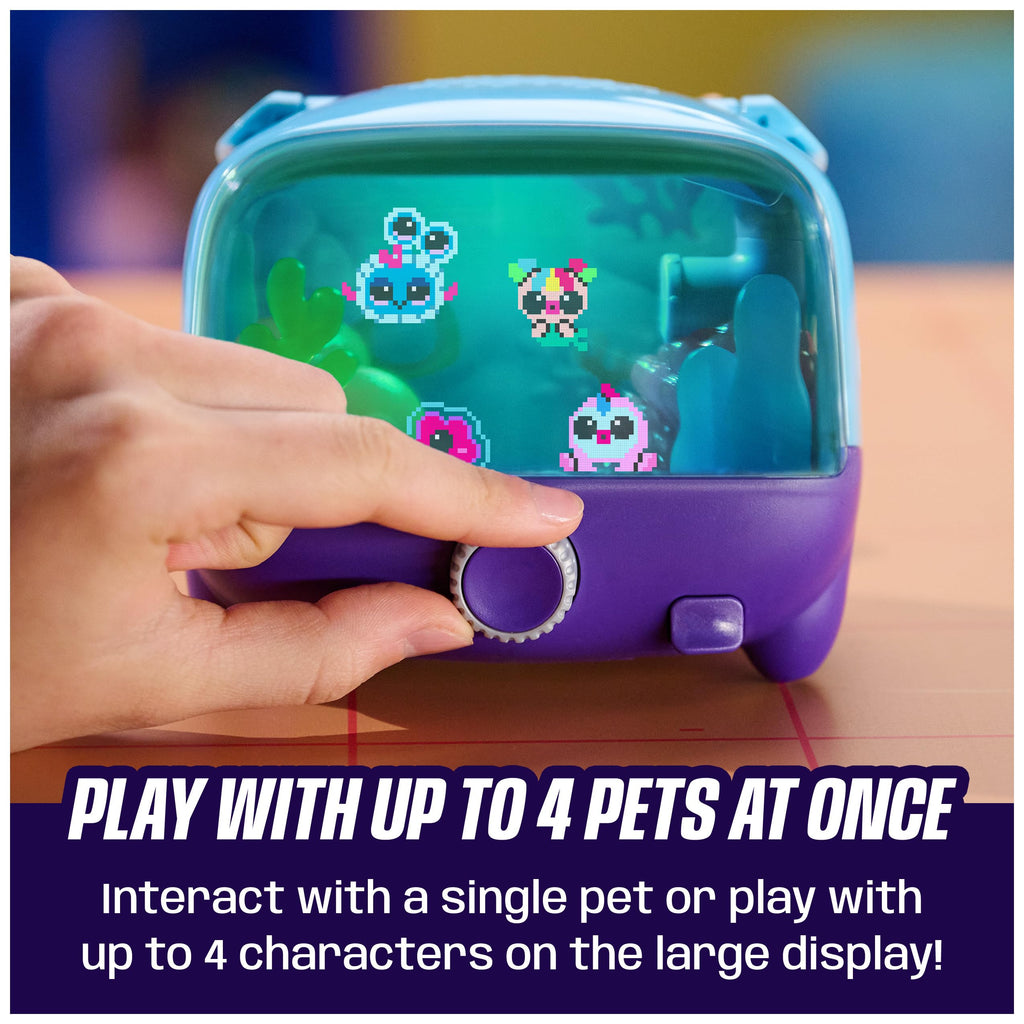 BITZEE Aquarium Interactive Fish Tank Toy & Digital Pet, Ages 5+ | Nurture 30 Virtual Fish, Reacts to Touch, Customize with LED Lights, Screen-Free Responsive Play, Birthday Gift for Kids