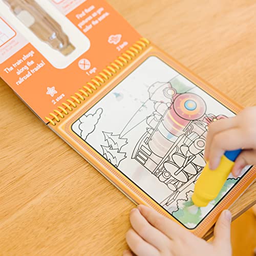 Melissa & Doug, Pen Water Wow Vehicles | 4 Reusable Coloring Boards, Refillable Water Pen, Mess-Free Travel Toys, Arts & Crafts, Sensory Play, Preschool Toys, Ages 3+