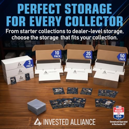 Premium Cardboard Trading Card Storage Box For Sports, TCG, Gaming MTG.