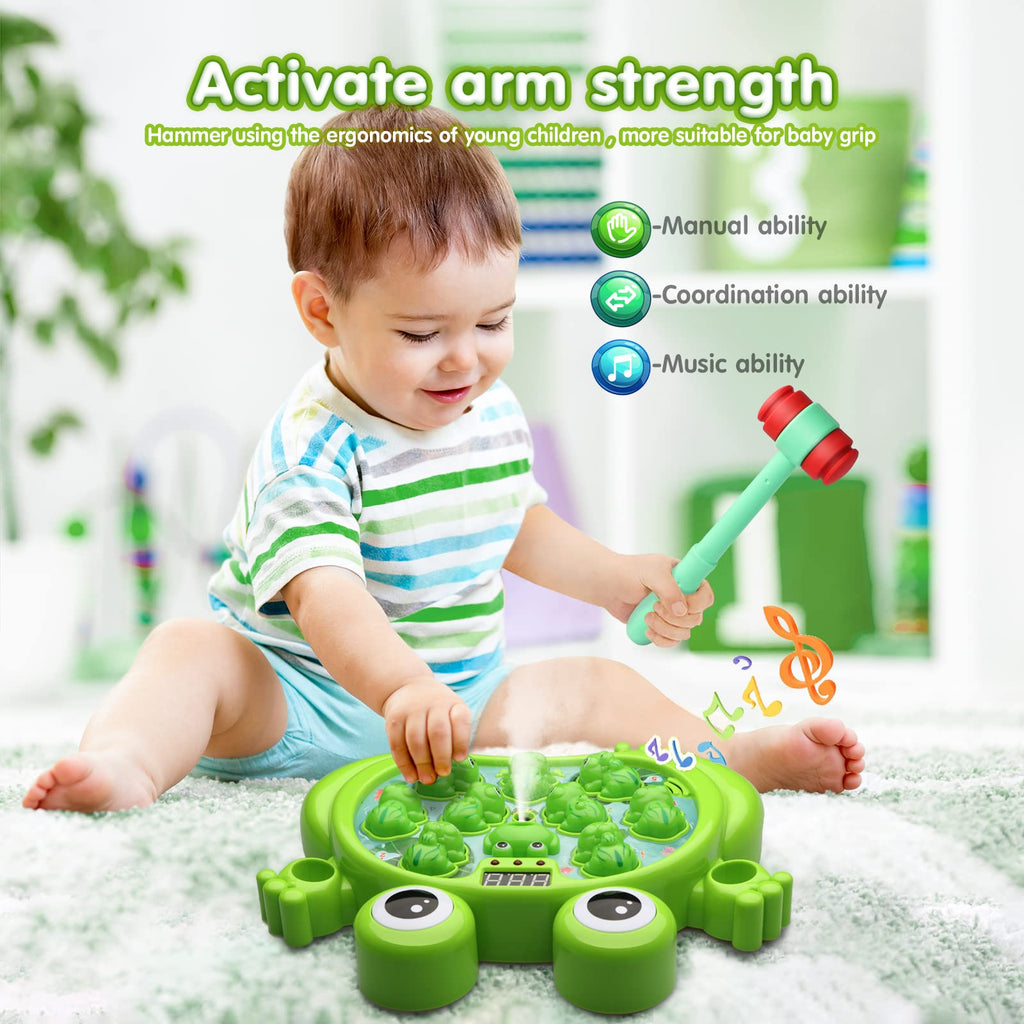 HopeRock Toys for 2 3 4 5 Year Old Boy,Toddler Toys Age 2-4 Birthday Gift | With 5 Modes,45 Levels,9 Music Spray and Light-up, Baby Toy Gifts for Early Learning, Birthday Gift for Toddler Boy Toys
