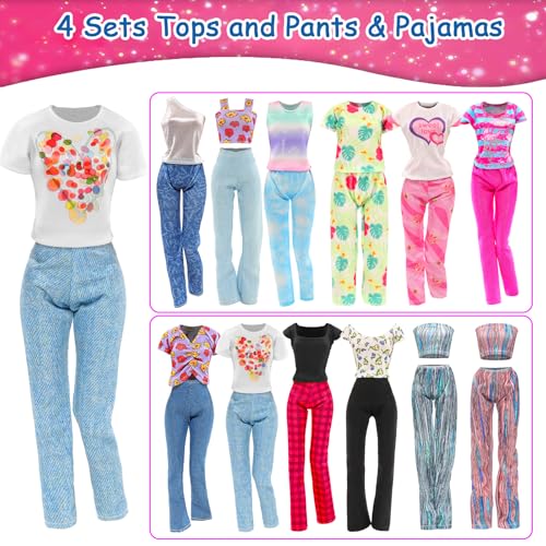 10 Sets Doll Clothes Hooded Sports Suit Tops and Pants for 11.5 inch Dolls | Tracksuit Set, Sportswear, Sports Clothes, Activewear, Running Apparel, Casual Outfits