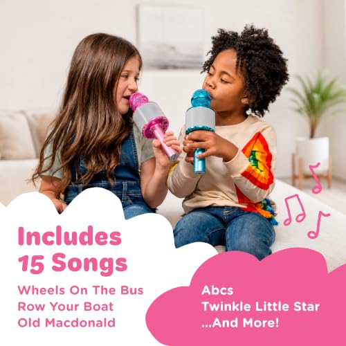 Move2Play, Kids Karaoke Microphone | Includes Pre-Loaded Songs & Bluetooth | Kids Birthday Party Gift | Toy for All Ages 2, 3, 4, 5, 6+ Year Old Girls, Boys & Toddlers