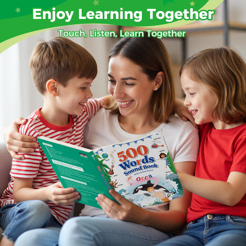 Timetome 500 Words Sound Book for Kids | Interactive Educational Toy with 23 Themes, Touch Activated Audio Book for Vocabulary Development and Early Education