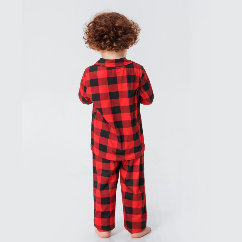 Buffalo Plaid Matching Family Christmas Pajamas-Dog Pajamas Included