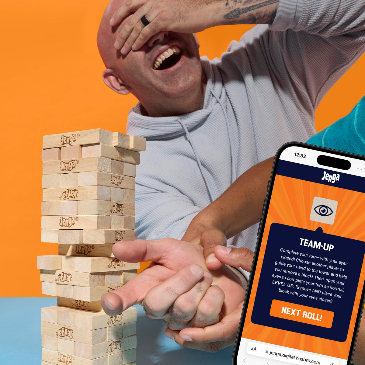 Official Hasbro Games Jenga Game | Digital Die for 6 More Ways to Play | Original Wood Block Game | Stacking Tower | Ages 6+ | 1+ Players | Party Games