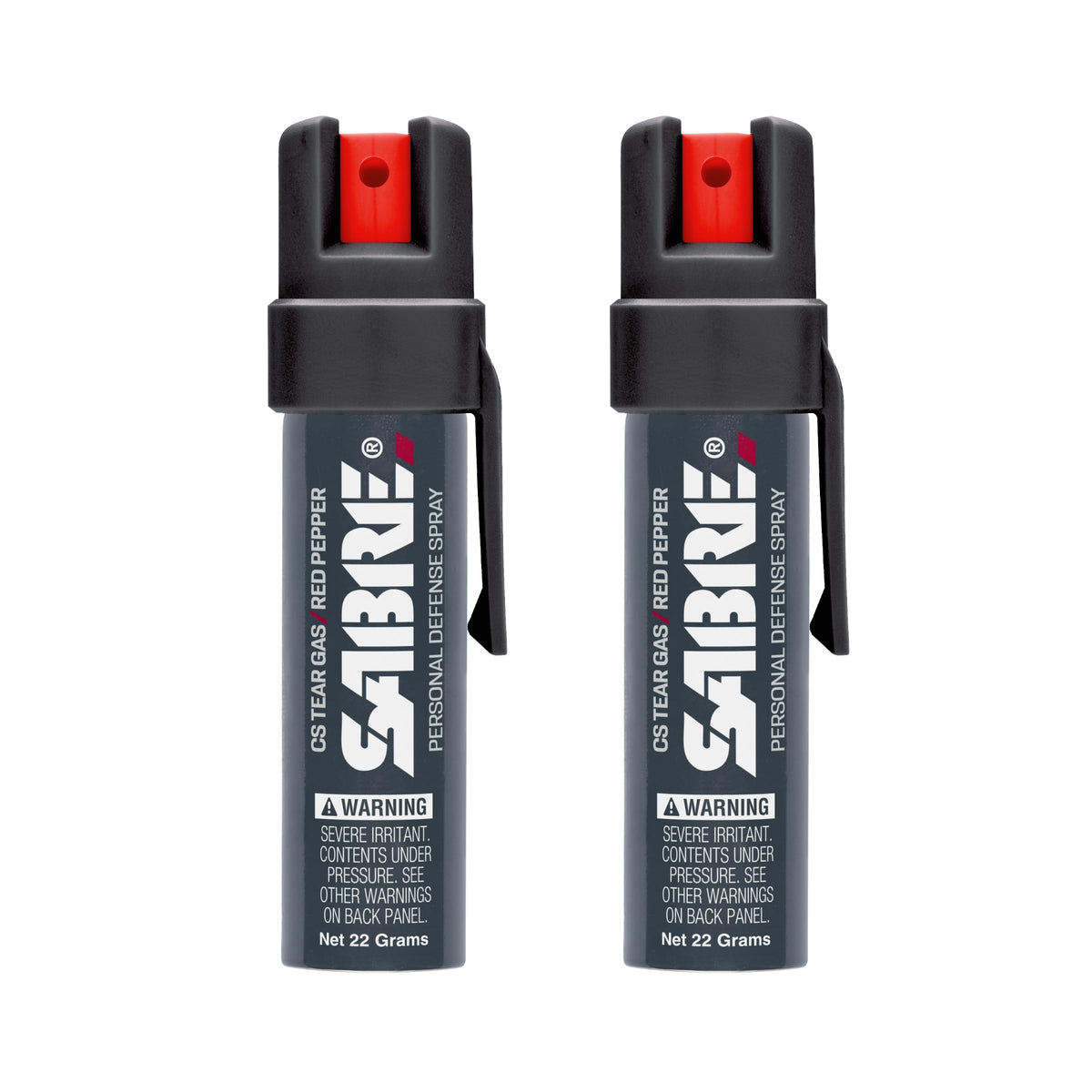 Sabre Compact 3‑in‑1 Pepper Spray, Tear Gas & UV Marking Dye Defense Spray - Maximum Police Strength OC Spray, Up to 16-ft Range, 13 Second Spray Time, Twist Lock Safety with Belt Clip, 0.75 fl oz