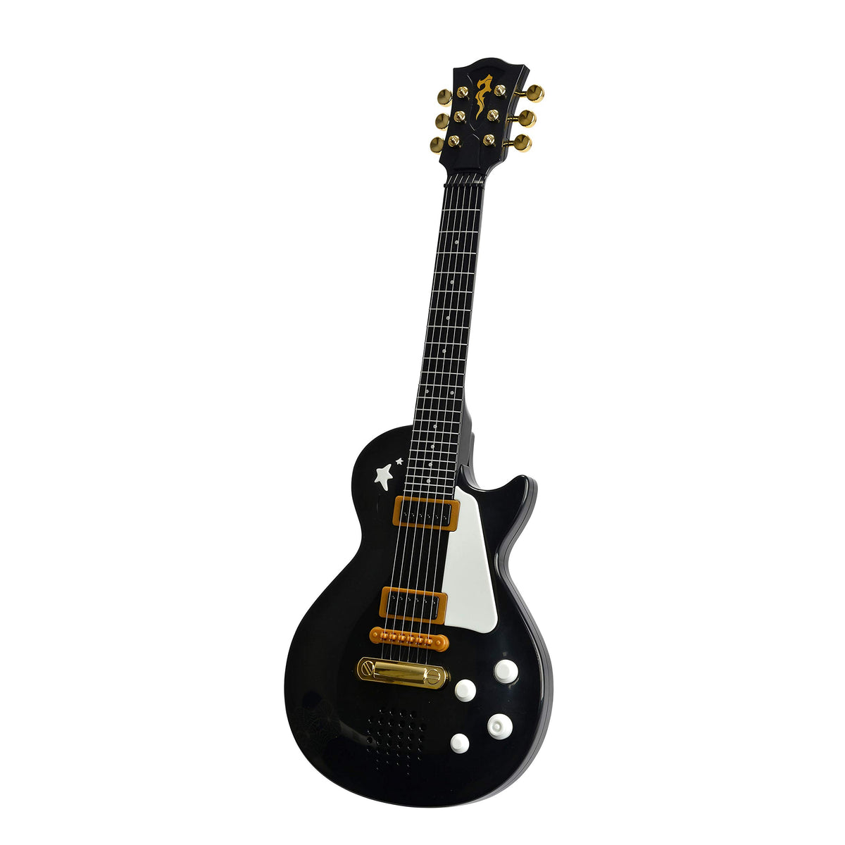 Simba Kids Electric Guitar 22 in. with Real Metal Strings, Black Rock Guitar for Kids Ages 4+