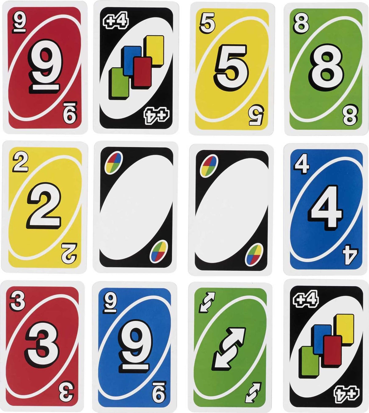 Mattel Games Giant UNO Card Game, Ages 7+, Players 2-10 | Oversized Classic UNO Deck With Customizable Cards for Bigger Game Play, Color Blind Accessible