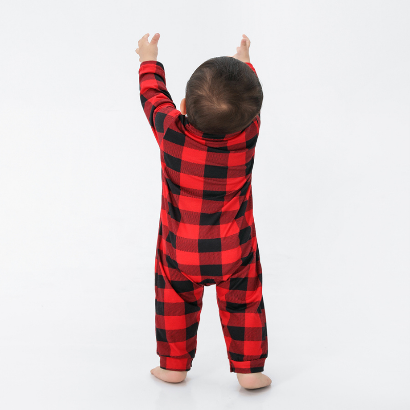 Buffalo Plaid Matching Family Christmas Pajamas-Dog Pajamas Included