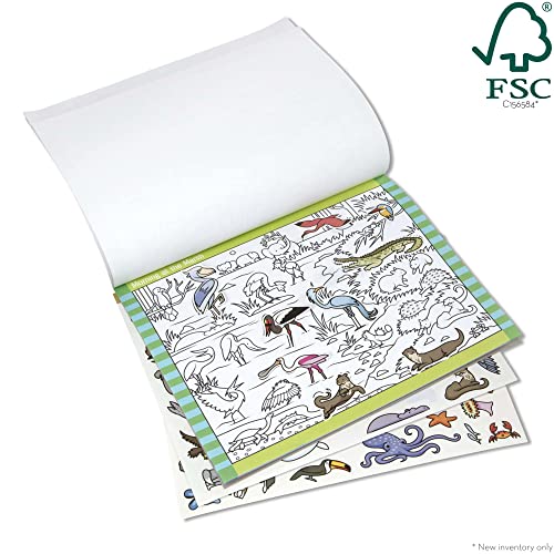 Melissa & Doug Seek & Find Sticker Pad Animals Activity Toy | 21 Pages, 14 Animal Scenes, 400 Color-Coded Stickers, Matching & Coloring Skills, Arts & Crafts Travel Toys for Kids, Ages 4+