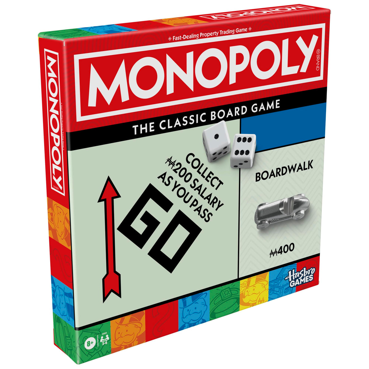 Monopoly Board Game | Classic Game with Storage Tray and Larger Tokens | Ages 8+ | 2 to 6 Players | Family Games for Kids and Adults | Kids Gifts