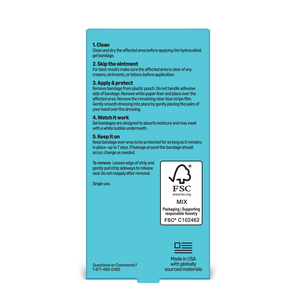 Amazon Basics Hydrocolloid Gel Bandages, Regular 20 Count