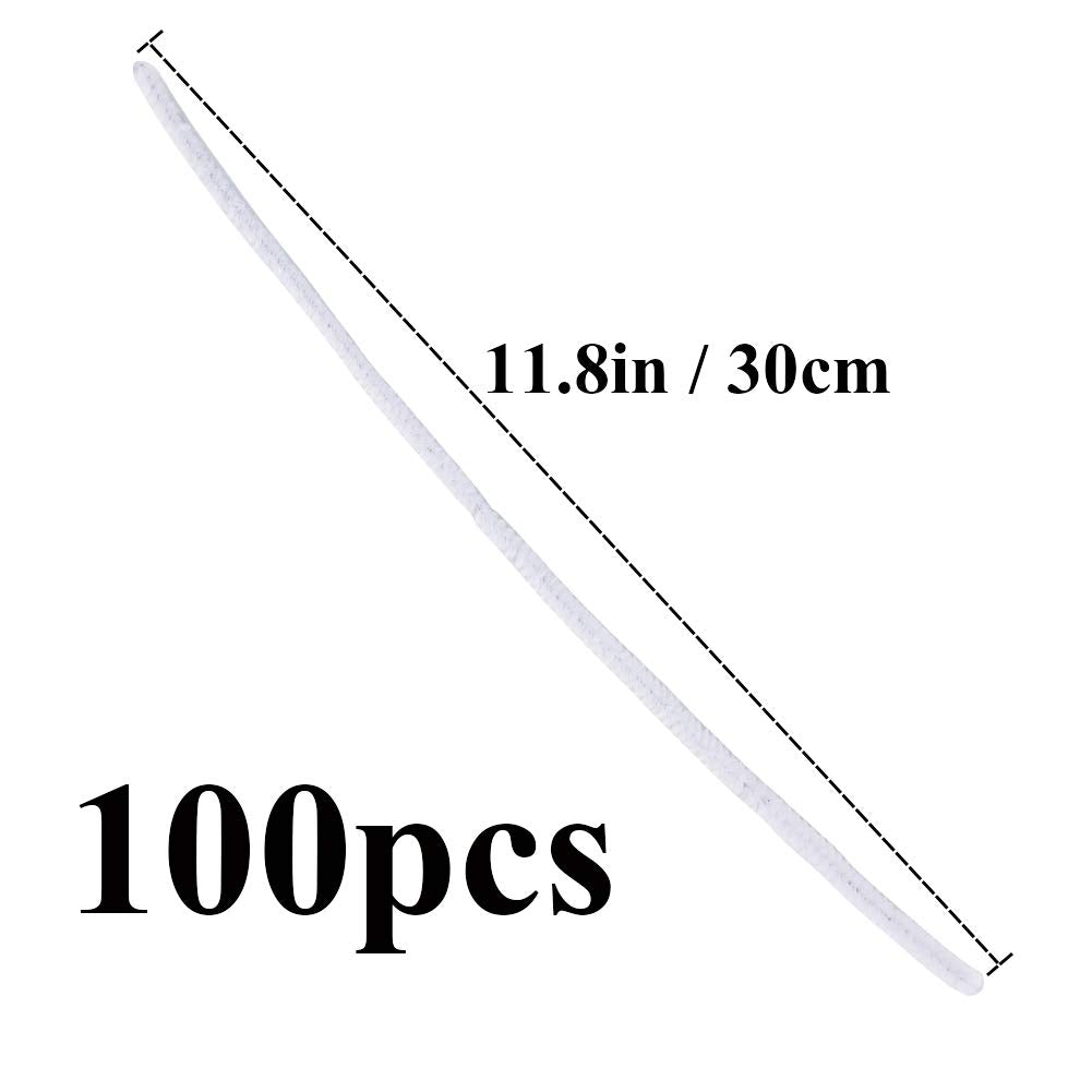 100 Pieces Pipe Cleaners Craft Chenille Stem White Pipe Cleaners