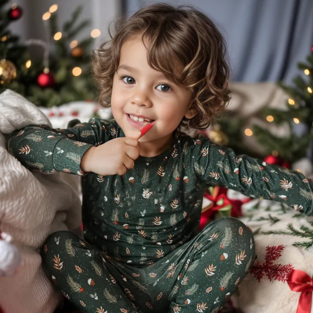 Christmas Tree Matching Family Christmas Pajamas-Dog Pajamas Included