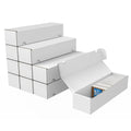 Trading Card Storage Box, 10-Pack 1100 Count White Corrugated Cardboard Box | Bulk Sports Storage Box for TCG/Magic/Mtg Basketball Card, Collectible Trading Cards