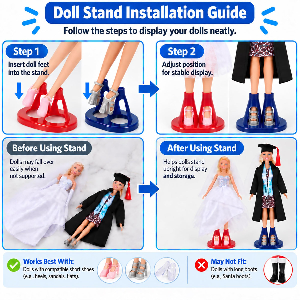 11.5 Inch Doll Clothes and Accessories Gift Set with 1 Fashion Doll