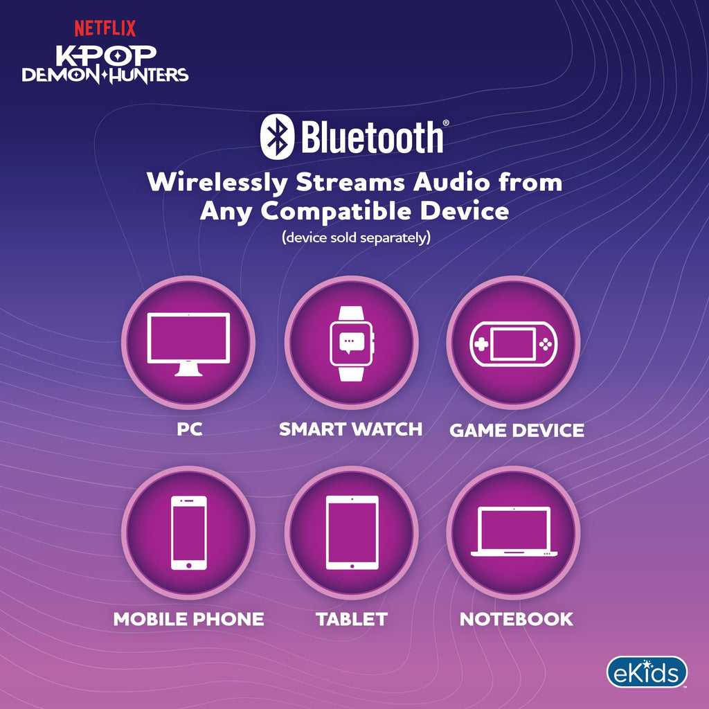 Kpop Demon Hunters Bluetooth Karaoke Machine for Kids (One Microphone)