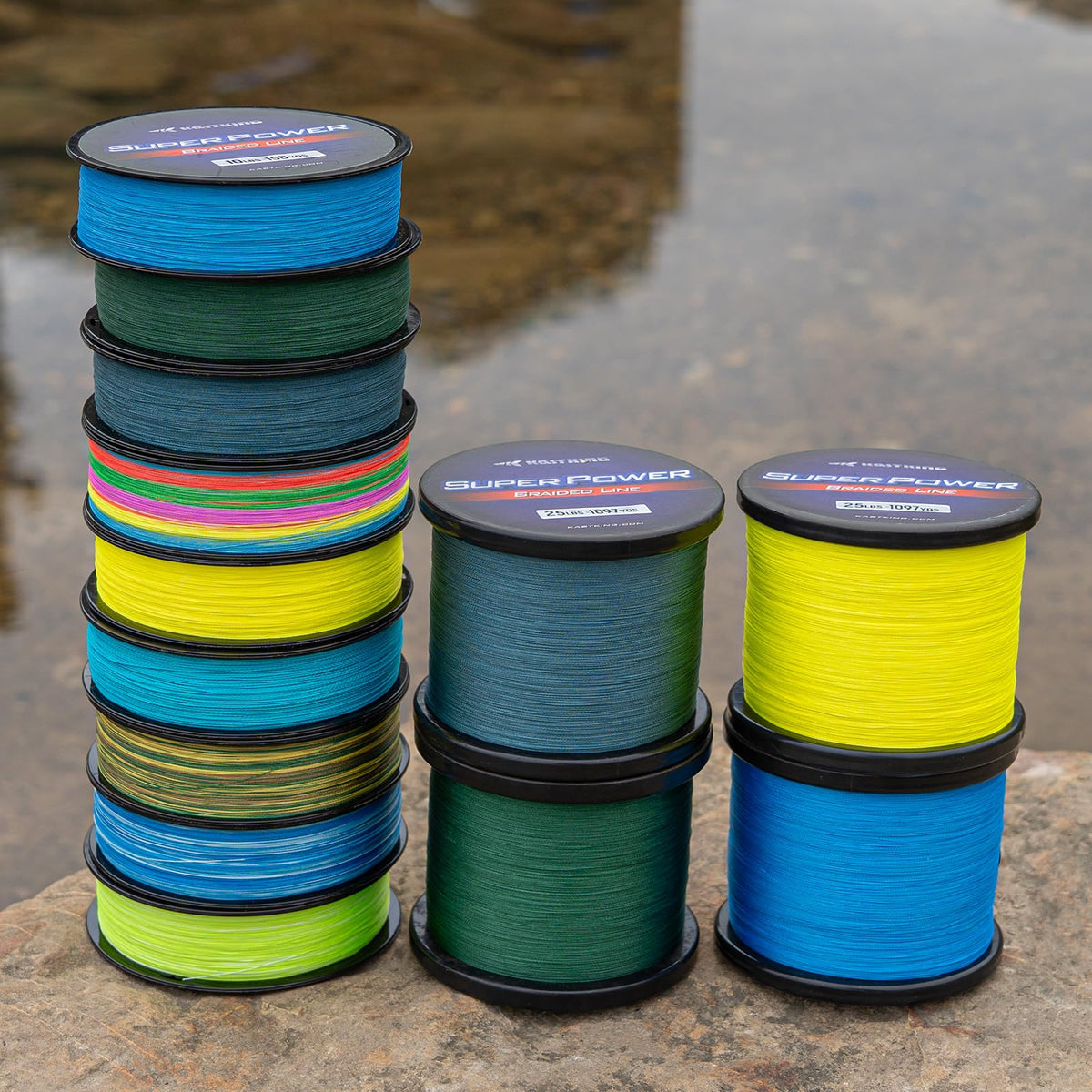 KastKing Superpower Braided Fishing Line, Abrasion Resistant Braid Line | Zero Stretch, Strong Knot Strength, Smaller Diameter, Enhanced Sensitivity, Long Casting, Superior Strength