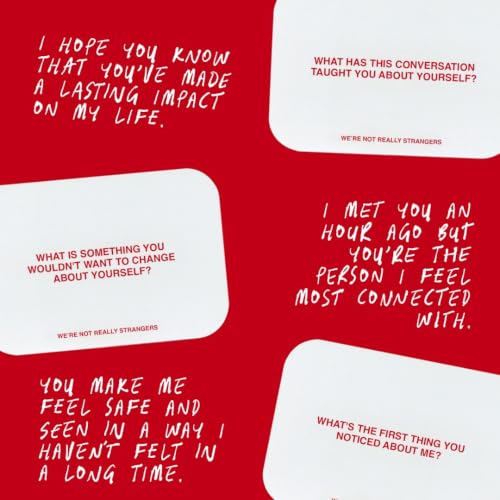WE'RE NOT REALLY STRANGERS Card Game, Conversation Card Game for Adults | 150 Cards for Adults, Teens, Couples, & Strangers - Icebreaker Questions for Game Night or Date Night, Ages 15+, 2-6 Players
