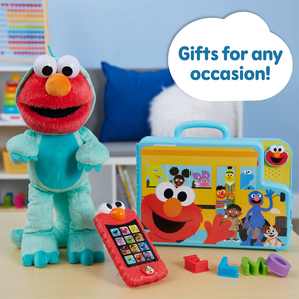 Sesame Street Learn with Elmo Pretend Play Phone by Just Play | Learning and Education, Holiday Stocking Stuffers, Gifts, Presents, Kids Toys for Ages 2 Up