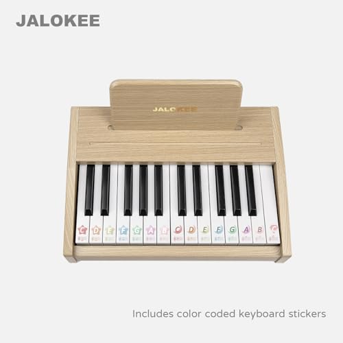 Kids Piano Keyboard, Digital Piano for Kids, Music Educational Instrument Toy, Wood Toy for 3+ Girls and Boys (Oak, 25 Keys)