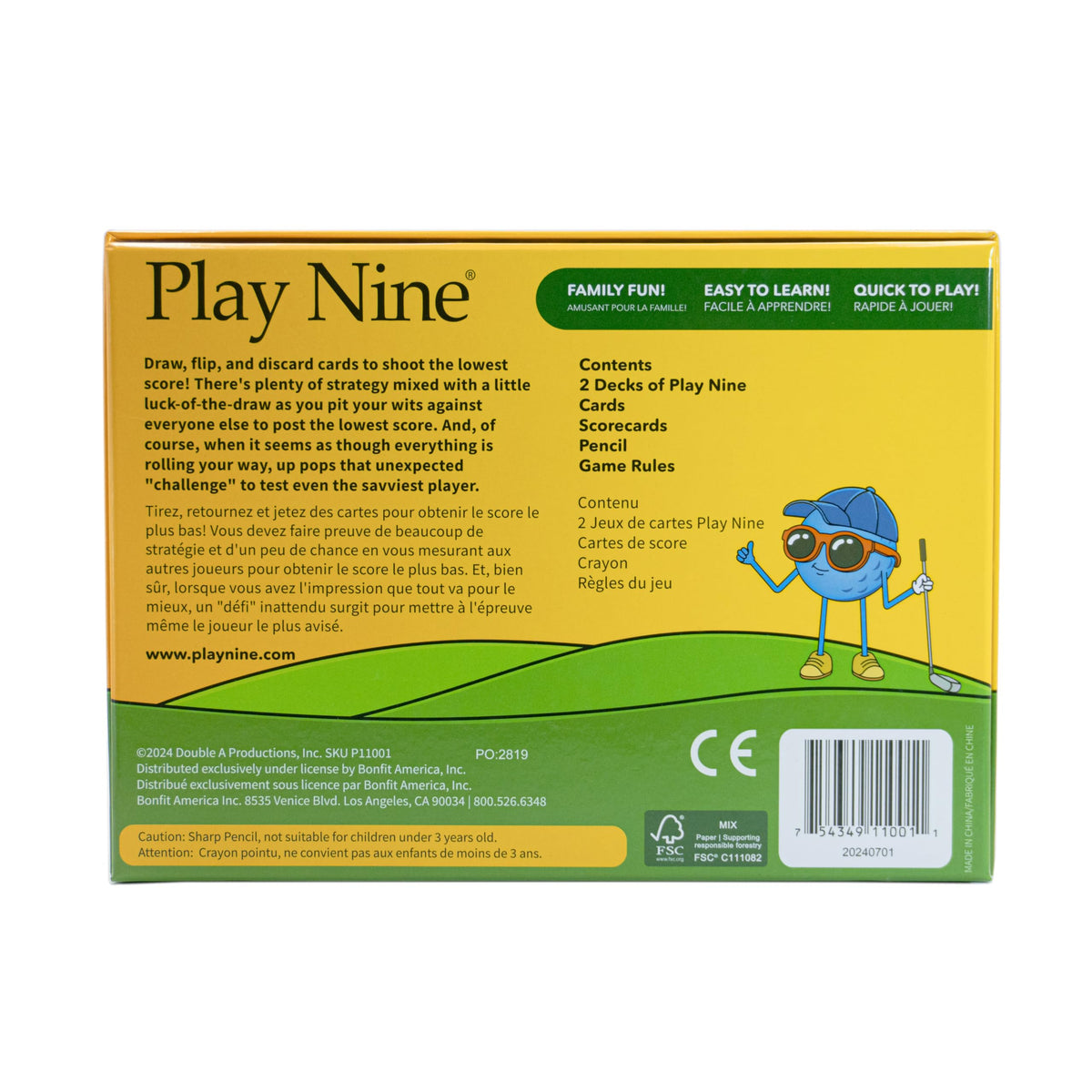 Play Nine The Card Game of Golf, Ages 8 and Up, Couples Date Night Gift, Game Night Favorite, 15 Min Gameplay, Family Friendly Card Game for Kids, Teens & Adults, Great Golf Gift
