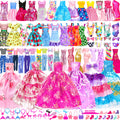 138 Pcs Doll Clothes and Accessories, 5 Wedding Gowns 9 Fashion Dresses 3 Tops 3 Pants 3 Bikini Swimsuits 20 Shoes for 11.5 inch Doll Christmas Stocking Stuffers Girls Gift Age 5-7 8-10