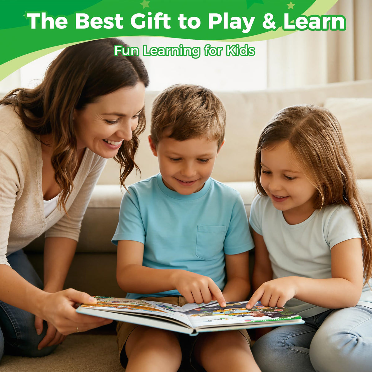 Timetome 500 Words Sound Book for Kids | Interactive Educational Toy with 23 Themes, Touch Activated Audio Book for Vocabulary Development and Early Education