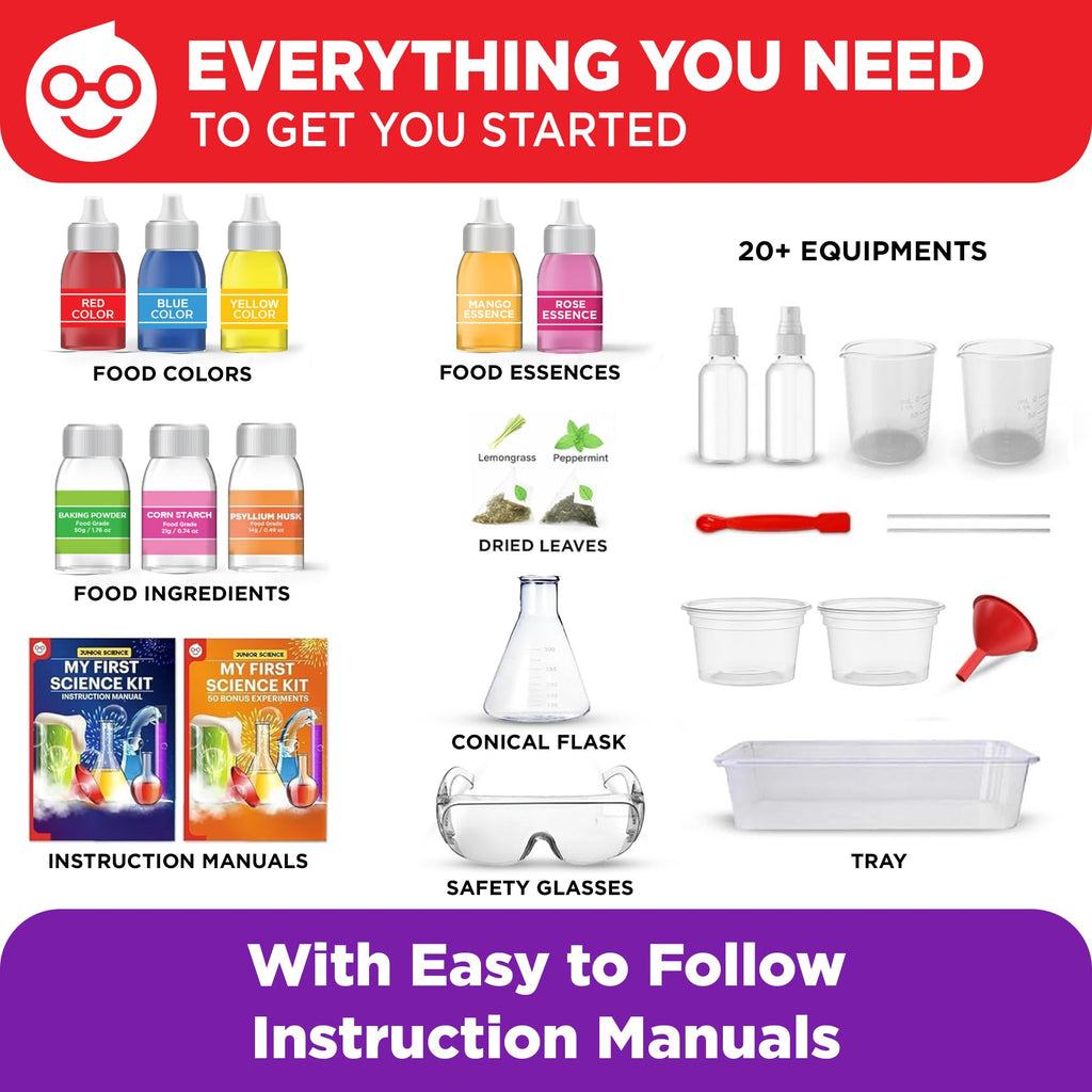 Doctor Jupiter My First Science Experiments Kit for Kids Ages 4+ | Birthday Gift Ideas for Boys & Girls 4, 5, 6, 7, 8 Year Olds, Science Kits for Kids Ages 5-7, STEM Educational Toys