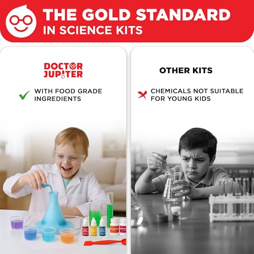 Doctor Jupiter My First Science Experiments Kit for Kids Ages 4+ | Birthday Gift Ideas for Boys & Girls 4, 5, 6, 7, 8 Year Olds, Science Kits for Kids Ages 5-7, STEM Educational Toys
