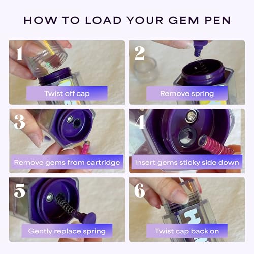 Hally Hair Gem Pen Kit with 240 Stick-On Hair Gems and Stamper Tool | Easy to apply and hair-safe adhesive; a colorful accessories kit for girls and kids that adds instant sparkle.