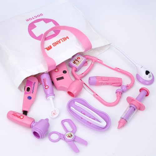 Meland Doctor Kit with Puppy for Girls, Pretend Play Toy Gift for Ages 3–6 | A gift for girls birthday Christmas, Encourages caring role play, builds confidence, stays neatly organized