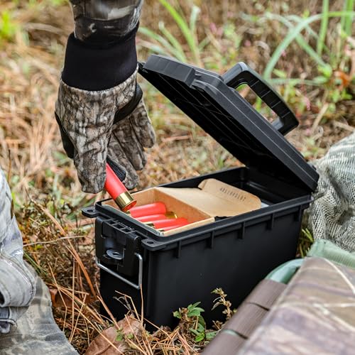 Sheffield 12629 Ammo Box Made in USA, Stackable Lockable Ammo Storage Box | Lockable Storage Box, Water and Dust Resistant Dry Box, Secures Hunting Gear, Gun Accessories, Supplies, and Bullets