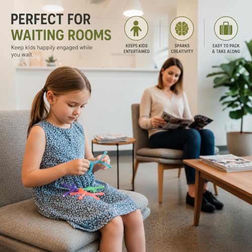 MAGMEN Magnetic Fidget Figures | Travel Toys for Kids (10-Piece Opaque) | 3 in. poseable Toys for Airplane, Road Trip, Cruise, Long Car Rides - Screen-Free Sensory Desk Toy