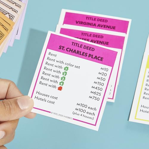 Monopoly Board Game | Classic Game with Storage Tray and Larger Tokens | Ages 8+ | 2 to 6 Players | Family Games for Kids and Adults | Kids Gifts