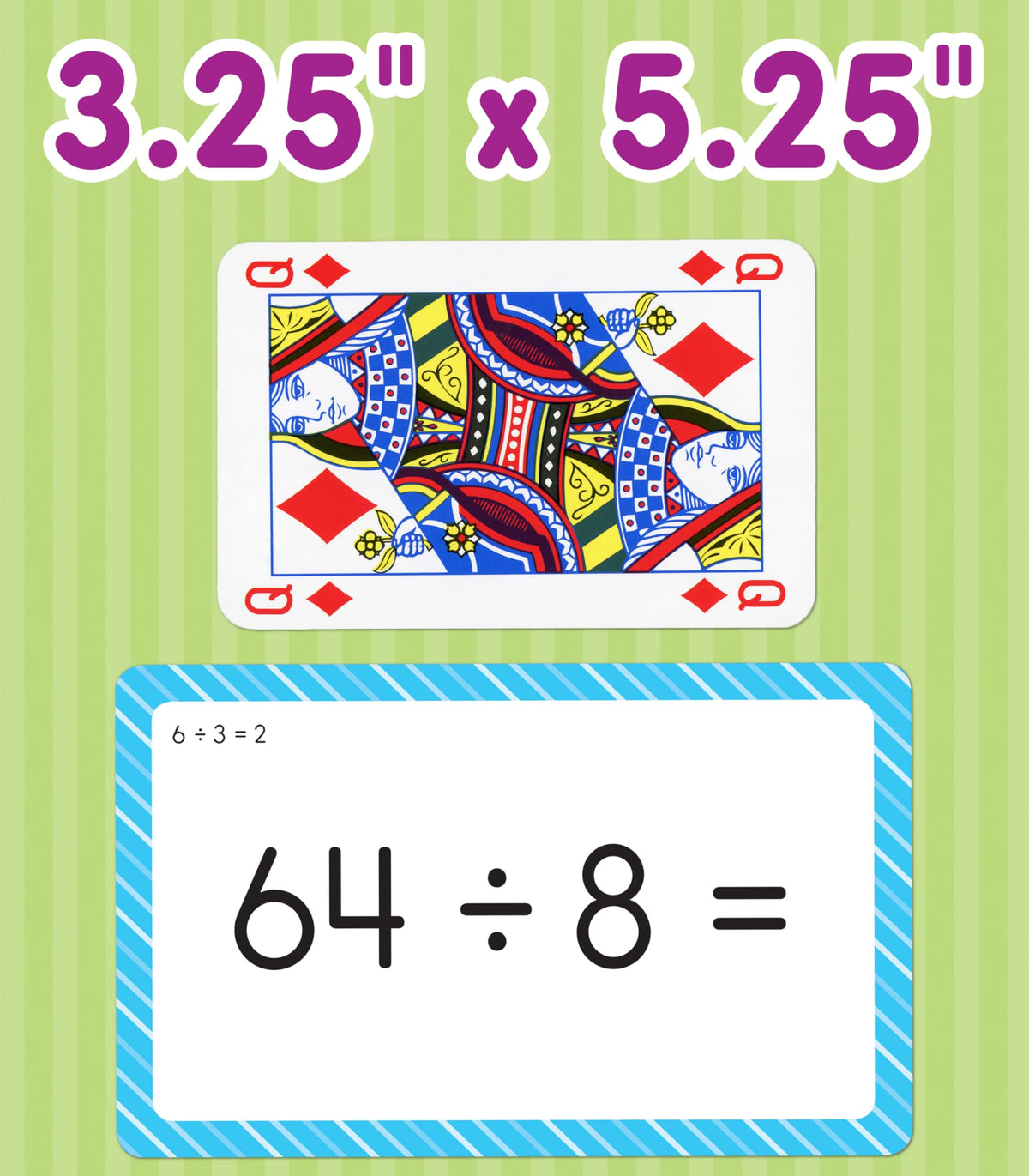 Carson Dellosa 3-Pack Math Flash Cards, Ages 8-12, Multiplication | Division, and Fractions, Math Games, Grade 3-5, Mathematics Practice, 162 cards, Educational Card Set