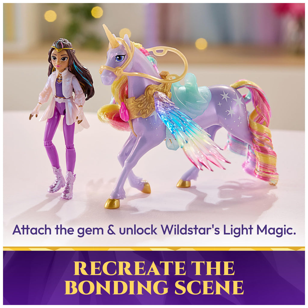 Unicorn Academy Wing Magic Sophia & Wildstar, Dolls & Toys, Ages 4+ | 15+ Sounds & Movements, Responds to Hogwarts Envelope, Imaginative Pretend Play, Spellbinding Gift for Kids